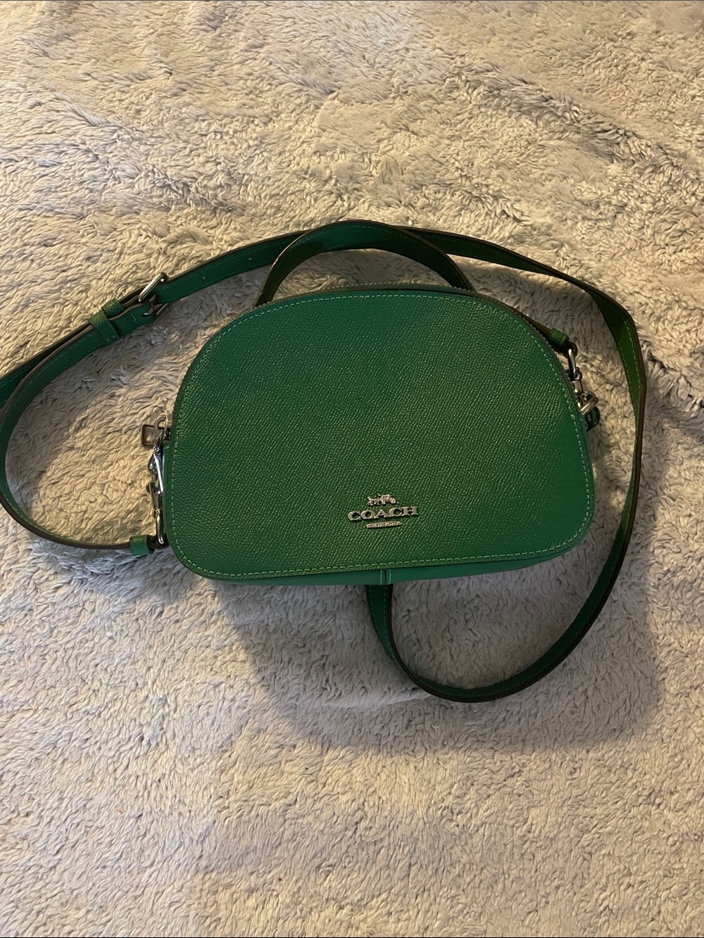 Coach Emerald Green Leather Crossbody Bag
